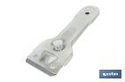 Rasqueta de Vitrocerámica Modelo Sena | Incluye 5 cuchillas | Acero Inox y Niquel | Medidas 13,5 x 4,5 cm - Cofan
