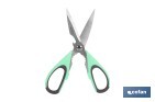 Multipurpose Scissors | Stainless Steel | Sena Model | Light green and purple | 22cm in length - Cofan