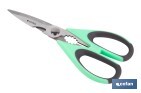 Multipurpose Scissors | Stainless Steel | Sena Model | Light green and purple | 22cm in length - Cofan