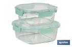 Set of 2 square food containers, Agatha Model - Cofan