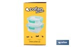Set of 2 square food containers, Agatha Model - Cofan