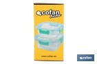 Set of 2 square food containers, Agatha Model - Cofan