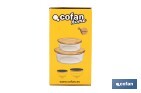 Set of 2 round borosilicate glass food containers | Bambú Model | Bamboo lid | 620-950ml Capacity - Cofan