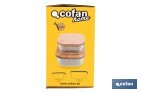 Set de 2 Fiambreras Cuadradas de Borosilicato | Modelo Bambú | Tapa de Bambú | Capacidad 520-800 ml - Cofan