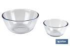 Set de 2 Ensaladeras redondas de borosilicato Modelo Baritina I Capacidad: 800 ml - 2700 ml | Dos boles con diferentes medidas - Cofan