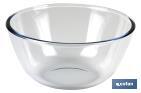 Set of 2 borosilicate glass round bowls, Baritina Model | 800ml-2,700ml capacity | Two bowls of different sizes - Cofan