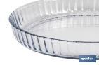 Round borosilicate glass baking dish, Baritina Model | 1,600ml Capacity | Size: 27.7 x 3.5cm | Weight: 900g - Cofan