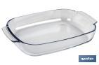 Set of 2 oval borosilicate glass baking dish, Baritina Model | 2,700-3,800ml Capacity - Cofan