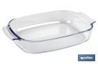 Set of 2 oval borosilicate glass baking dish, Baritina Model | 2,700-3,800ml Capacity - Cofan