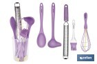 SET DE 6 UTENSILIOS MORADOS DE LA GAMA VERGINI