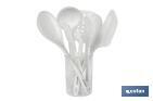 Lot de 7 ustensiles blancs pour la cuisine de la gamme Bach - Cofan