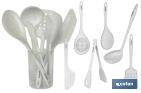 Set of 7 white kitchen utensils, Bach model - Cofan