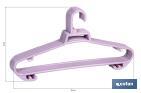 Set of 6 plastic cloth hangers | Non-slip hangers | Several colours | Size: 38 x 18cm - Cofan