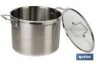 Stainless-steel pots | Available in different capacities | Lid included | Cadenza Model - Cofan