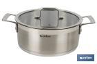 Stainless-steel pots | Available in different capacities | Lid included | Cadenza Model - Cofan