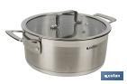 Stainless-steel pots | Available in different capacities | Lid included | Cadenza Model - Cofan