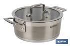 Stainless-steel pots | Available in different capacities | Lid included | Cadenza Model - Cofan