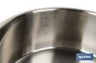 Stainless-steel pots | Available in different capacities | Lid included | Cadenza Model - Cofan