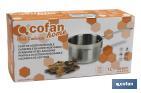 Stainless-steel saucepan | Capacity: 1 litre | Lid not included | Cadenza Model - Cofan