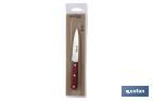Cuchillo puntilla Modelo Papikra | Medida hoja 11 centímetros | Color rojo | Hoja de acero inox - Cofan
