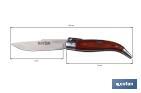 Classic clip point pocket knife | Blade size: 8cm | Stainless-steel blade | Pressed wood handle | Brown - Cofan