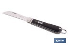 Canif de Marin | Dimension de la Lame 8 cm | Bec de Perroquet | Lame en Acier Inox | Manche en polypropylène | Couleur Noire - Cofan