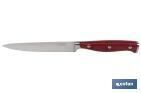 Coltello per verdure con forgiatura francese | Rosso | Dimensioni della lama: 13 cm - Cofan