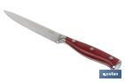 French forged vegetable knife | Red | Blade size: 13cm - Cofan