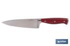 CUCHILLO DE COCINA CON FORJADO FRANCÉS | EN COLOR ROJO | DIFERENTES MEDIDAS