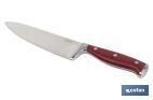 Cuchillo de Cocina con Forjado Francés | En Color Rojo | Diferentes Medidas - Cofan