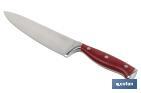 French forged kitchen knife | Red | Available in different sizes - Cofan