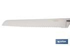 French forged bread knife | Red | Blade size: 21cm - Cofan