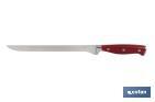 Coltello per prosciutto e salmone con forgiatura francese | Rosso | Dimensioni della lama: 25 cm - Cofan