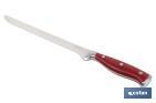 French forged ham knife | Red | Blade size: 25cm - Cofan