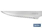 Confezione da 3 coltelli da carne | Lama micro-seghettata da 10 cm | Manico con effetto legno di noce - Cofan