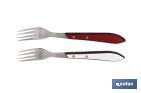 Pack of 3 table or steak forks | Forks with 4 tines | Available in 2 colours - Cofan