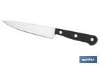 VEGETABLE KNIFE | SAFFRON MODEL | BLADE SIZE: 15CM | STAINLESS-STEEL BLADE | POLYOXYMETHYLENE HANDLE | BLACK