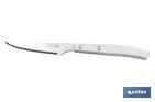 Pack de 6 cuchillos Chuleteros | Modelo Vittorio en color blanco | Hoja de acero inox. | Hoja de 110mm - Cofan