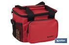NEVERA PORTÁTIL PORTA ALIMENTOS | BOLSA ISOTÉRMICA | CORREA AJUSTABLE | COLOR: ROJO | MEDIDAS: 23 X 17 X 18 CM