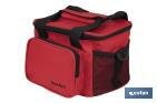 Nevera portátil porta alimentos | Bolsa isotérmica | Correa ajustable | Color: rojo | Medidas: 23 x 17 x 18 cm - Cofan