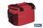 Nevera portátil porta alimentos | Bolsa isotérmica | Correa ajustable | Color: rojo | Medidas: 23 x 17 x 18 cm - Cofan