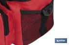 Nevera portátil porta alimentos | Bolsa isotérmica | Correa ajustable | Color: rojo | Medidas: 23 x 17 x 18 cm - Cofan