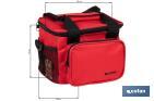 Nevera portátil porta alimentos | Bolsa isotérmica | Correa ajustable | Color: rojo | Medidas: 23 x 17 x 18 cm - Cofan