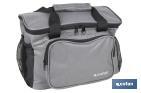 NEVERA PORTÁTIL PORTA ALIMENTOS | BOLSA ISOTÉRMICA | CORREA AJUSTABLE | COLOR: GRIS OSCURO | MEDIDAS: 35 X 23 X 24 CM