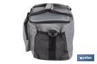 Nevera portátil porta alimentos | Bolsa isotérmica | Correa ajustable | Color: gris oscuro | Medidas: 35 x 23 x 24 cm - Cofan