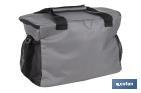 Nevera portátil porta alimentos | Bolsa isotérmica | Correa ajustable | Color: gris oscuro | Medidas: 35 x 23 x 24 cm - Cofan