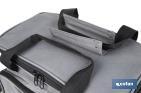 Nevera portátil porta alimentos | Bolsa isotérmica | Correa ajustable | Color: gris oscuro | Medidas: 35 x 23 x 24 cm - Cofan