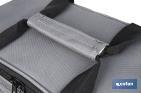 Nevera portátil porta alimentos | Bolsa isotérmica | Correa ajustable | Color: gris oscuro | Medidas: 35 x 23 x 24 cm - Cofan