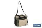 Bolsa térmica | Nevera portátil para alimentos | Correa ajustable | Adecuada para pícnic, playa, oficina, viaje | Color: verde y beige | Medidas: 35 x 25 x 27,5 cm - Cofan