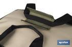 Bolsa térmica | Nevera portátil para alimentos | Correa ajustable | Adecuada para pícnic, playa, oficina, viaje | Color: verde y beige | Medidas: 35 x 25 x 27,5 cm - Cofan
